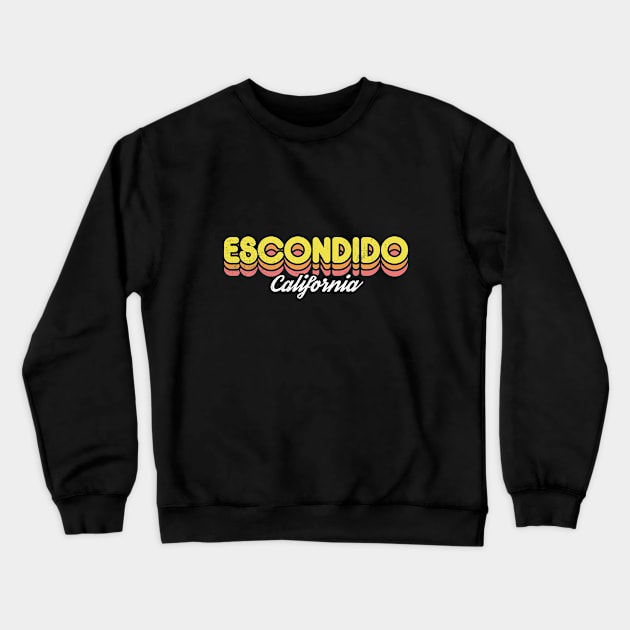 Retro Escondido California Crewneck Sweatshirt by rojakdesigns